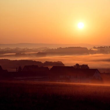Erste Nebel - wir ziehen ein und der Sommer sagt langsam auf Wiedersehen