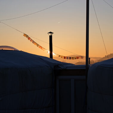 Morgenstund im Hühnergrund