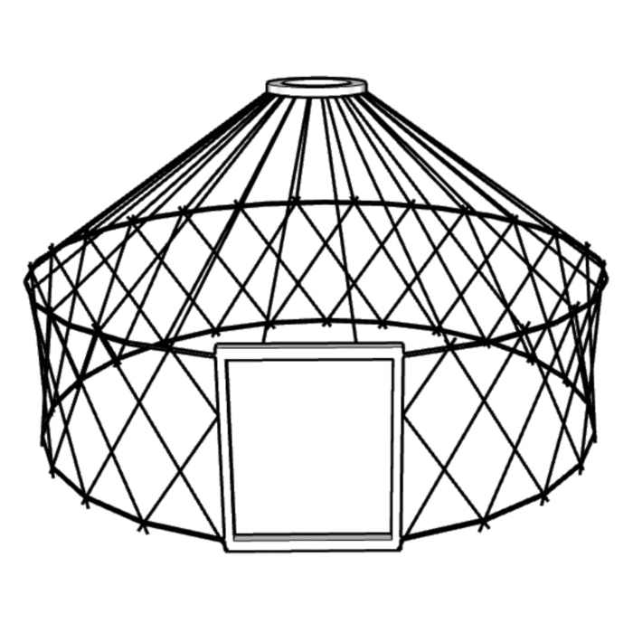 NOMAD Jurte mit leichtem Scherengitter und einfacher Konstruktion